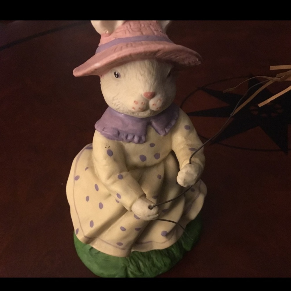 Vintage Ceramic Bunny with Kite